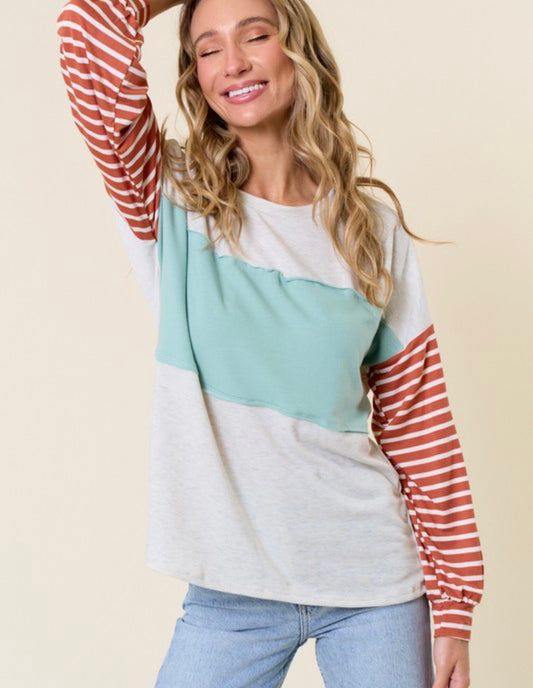 Stripped Long sleeve Top