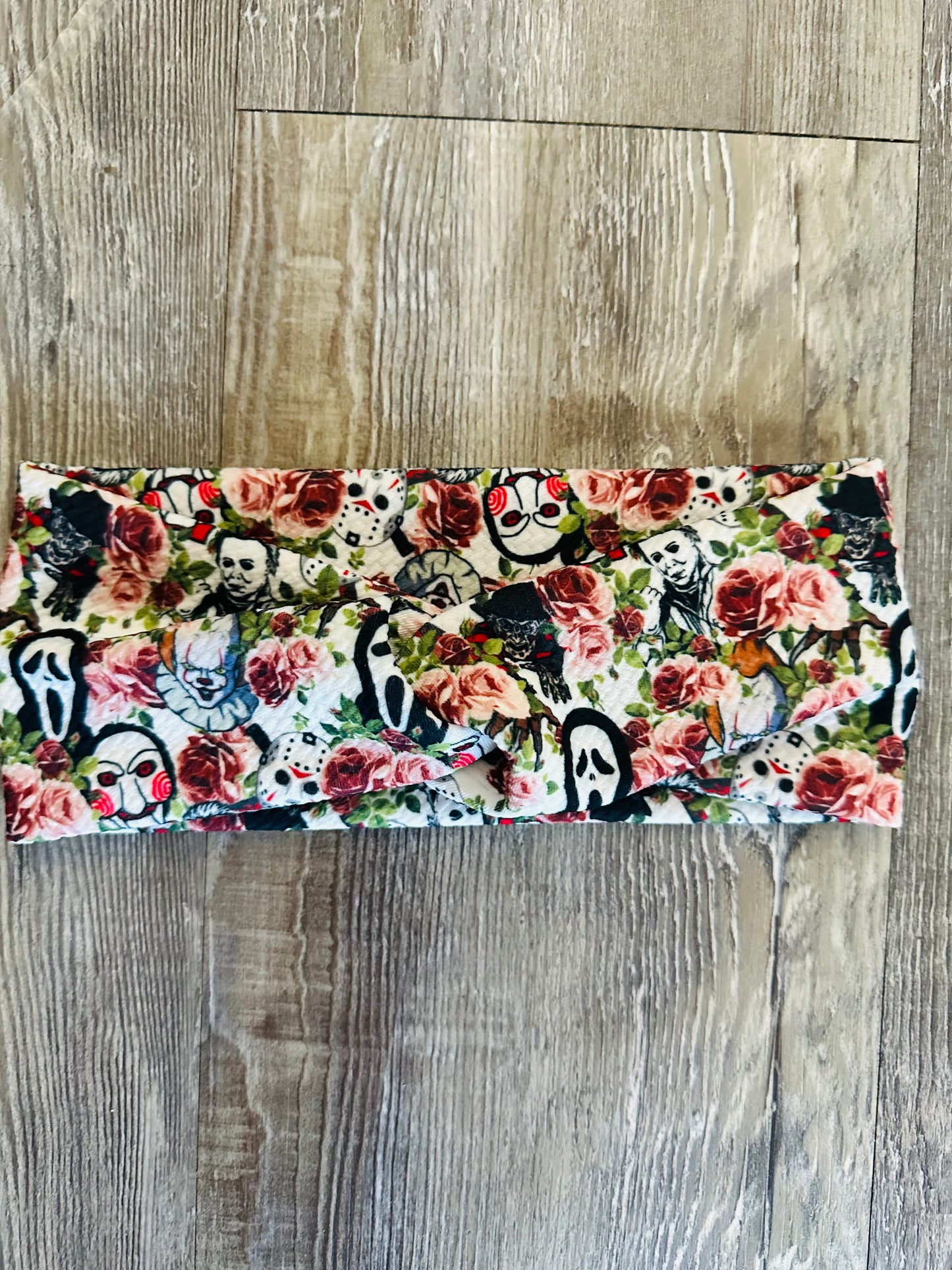 Floral Scary faces headband