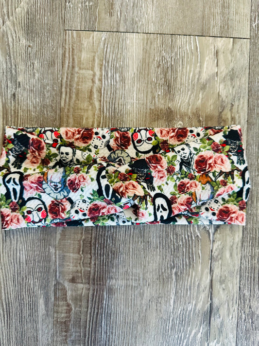 Floral Scary faces headband