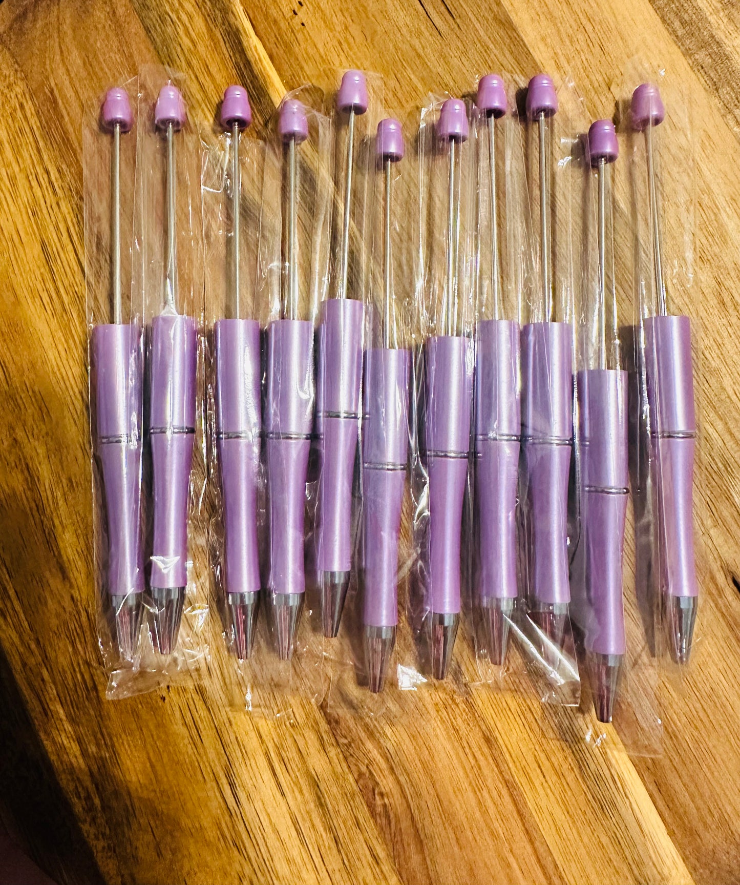 Pearl Purple plastic pens (wholesale)