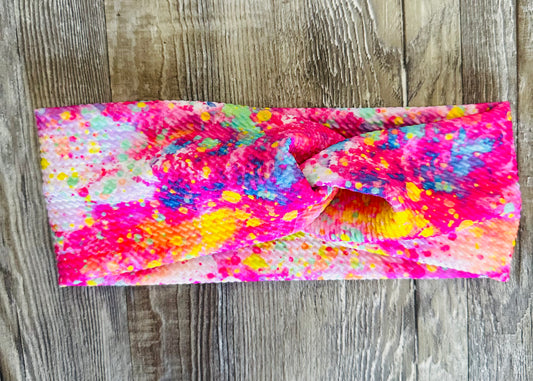 Paint splatter headband