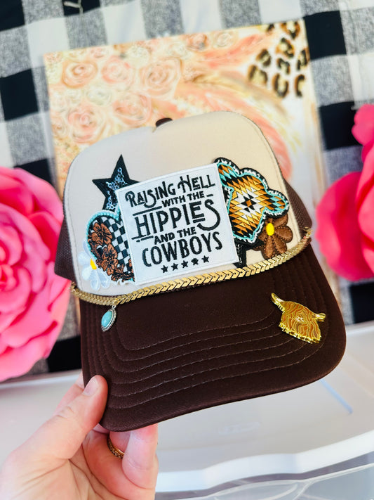 Hippies and Cowboys Trucker Hat