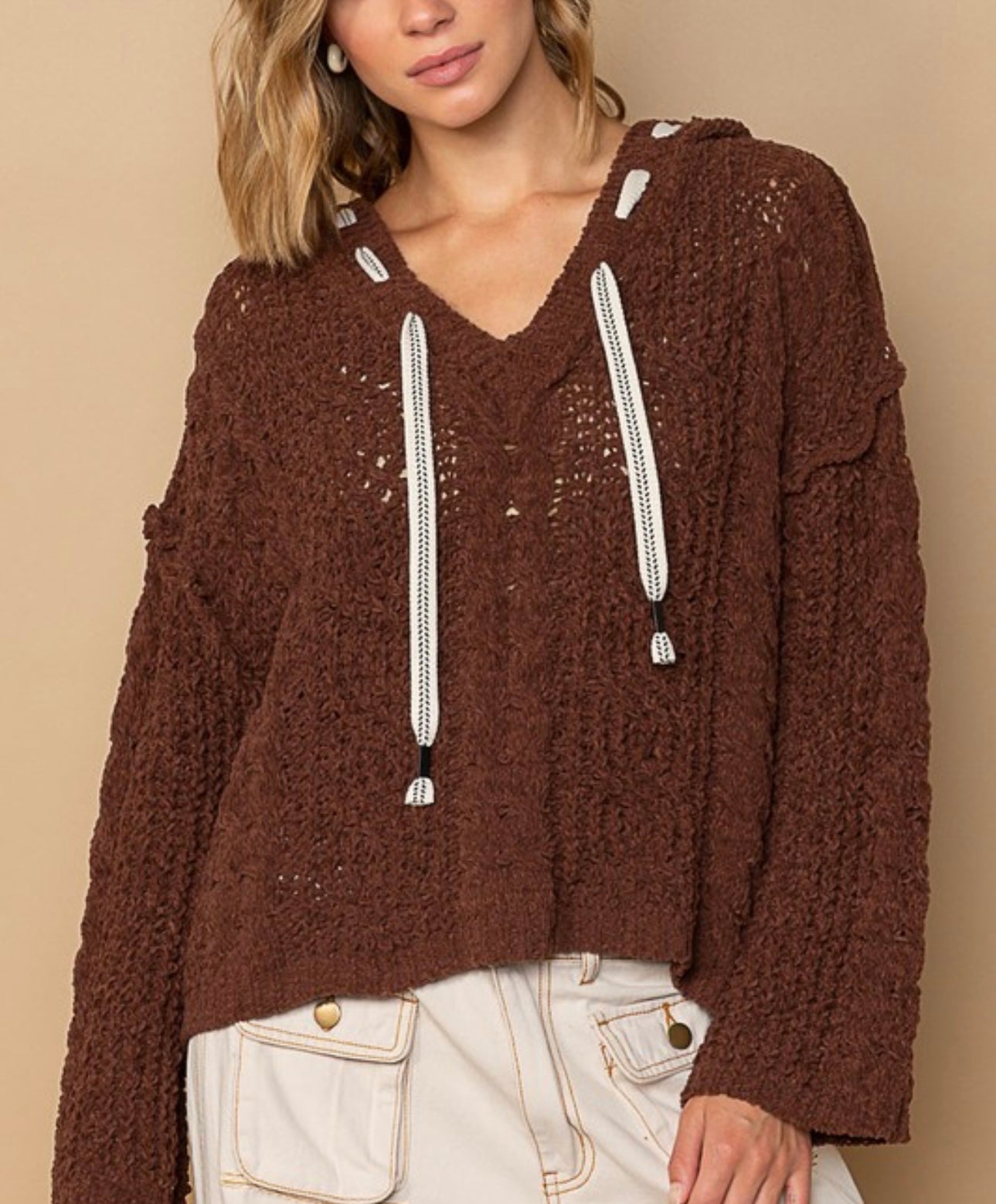 The Sadie cable knit sweater top