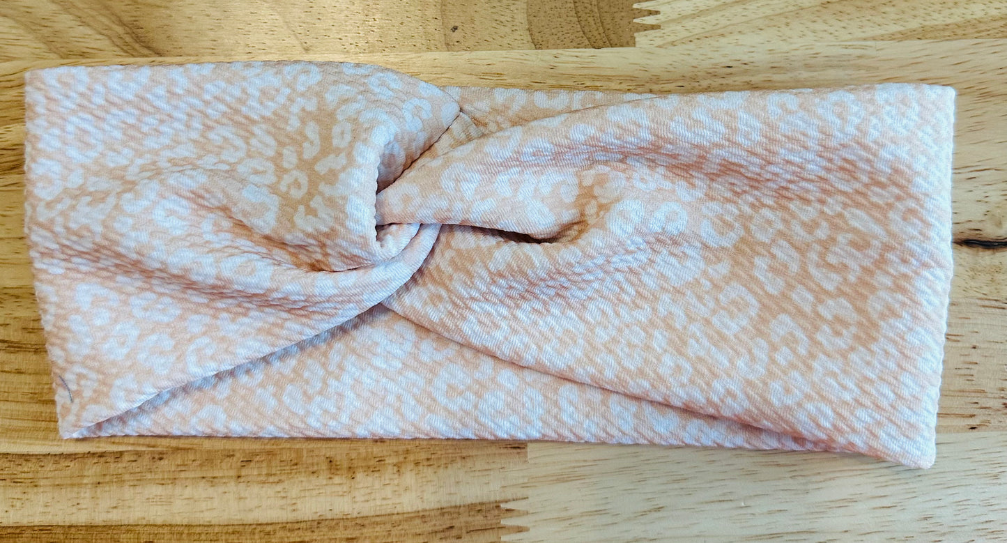 Neutral cheetah headband