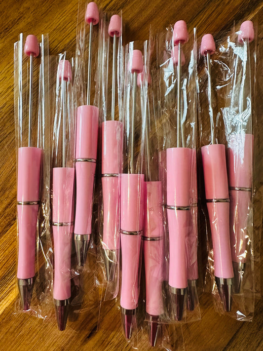 Light pink plastic pens (wholesale)