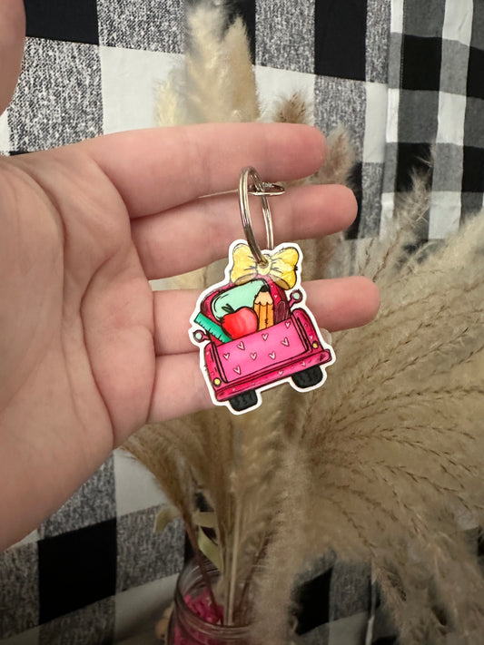 Teacher truck keychain