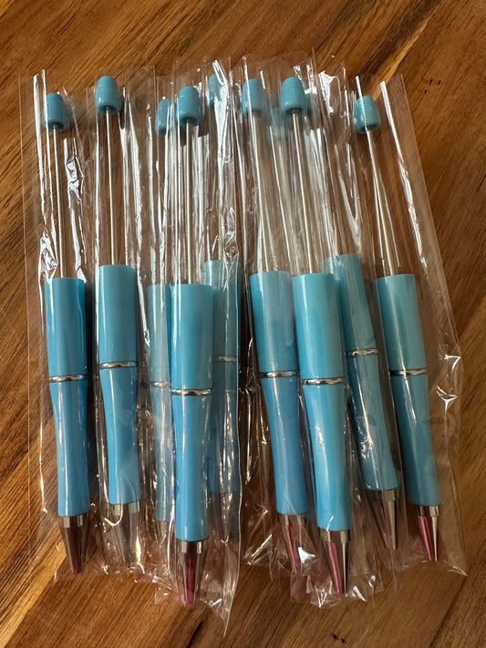 Light blue plastic pens (wholesale)