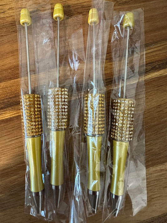 Yellow rhinestone pens (wholesale)