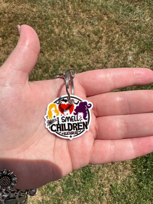 I smell children keychain